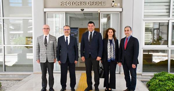 Marmara University Rector Prof. Dr. Mustafa Kurt and Faculty of Medicine Dean Prof. Dr. Ümit S. Şehirli Visits EMU
