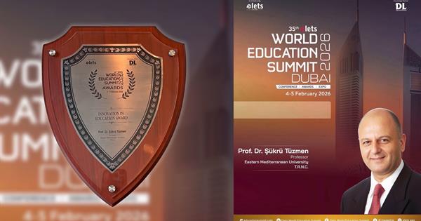 EMU Academic Prof. Dr. Şükrü Tüzmen Receives “Innovation in Education Award”