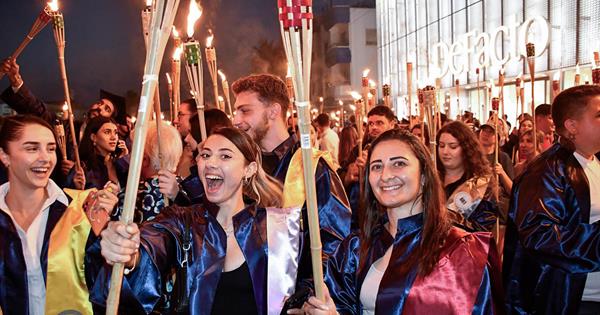 Hundreds of EMU Graduates Bid a Torchlight Farewell to Famagusta